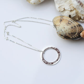 Sterling Silver Halo Necklace, 4 of 6