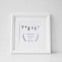 Personalised Birth Announcement Square Foil Print, thumbnail 1 of 2