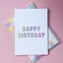 Bold Foil Happy Birthday Card With Confetti Envelope, thumbnail 1 of 3