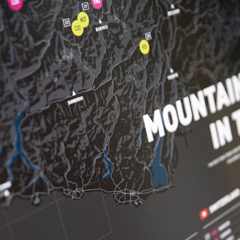 The Alps Mountain Bike Route Map Print, 5 of 9