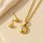 O Rba Golden Nugget Necklace With Flush Set Diamondr, thumbnail 5 of 7