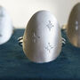 North Star Patterned Silver Oval Statement Ring, thumbnail 3 of 4