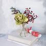 Christmas Red Berry And Rose Festive Bouquet, thumbnail 2 of 3