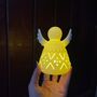 White Ceramic Light Up Angel, thumbnail 3 of 5