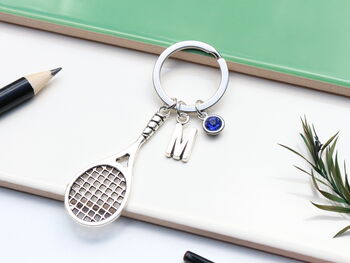 Personalised Large Tennis Keyring Squash Player Gift, 3 of 10