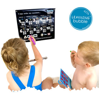 Bath Maths Educational Bath Toys And Number Games Learning Flashcards With Bath Crayons, 5 of 7