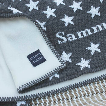 Personalised Knitted Star Baby Blanket, 3 of 11