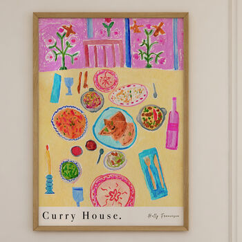 Indian Curry House Table Scene Art Print, 5 of 5