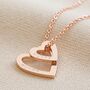 Personalised Double Heart Outline Pendant Necklace, thumbnail 6 of 8