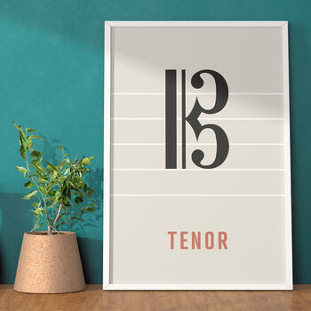 Tenor Clef Print | Music Theory Poster, 5 of 10