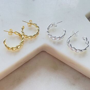 Chain Style Hoop Earrings, 3 of 6