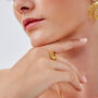 Emerald And Ruby Color Jewelled Dragon Back Ring, thumbnail 6 of 12