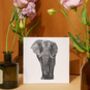 Atik The Elephant Blank Greeting Card And Envelope, thumbnail 4 of 4