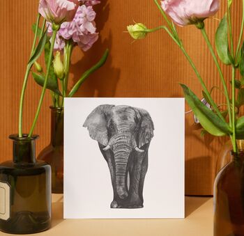 Atik The Elephant Blank Greeting Card And Envelope, 4 of 4