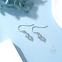 Genuine Labradorite Drop Hook Earrings In Sterling Silver, thumbnail 3 of 12