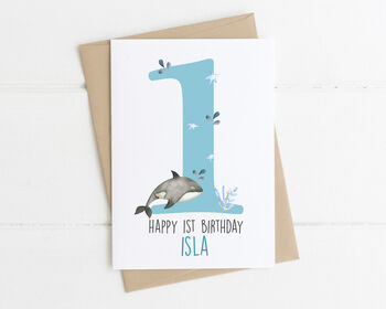 Personalised Children's Birthday Card Under The Sea, 2 of 8