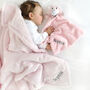 Personalised Pink Sherpa Blanket And Lion Comforter Set, thumbnail 2 of 8