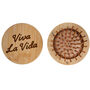 Bon Voyage 'Viva La…' Travel Mirror Hairbrush | Gift Bag | Holiday Accessory | Wooden Brush, thumbnail 3 of 4