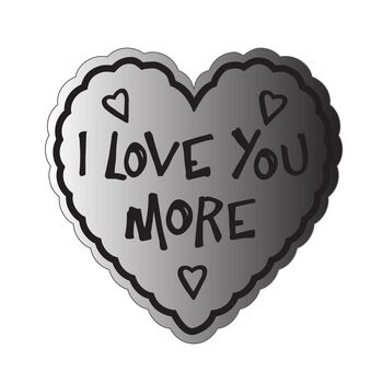 I Love You More Heart Shaped Mirror, 6 of 9