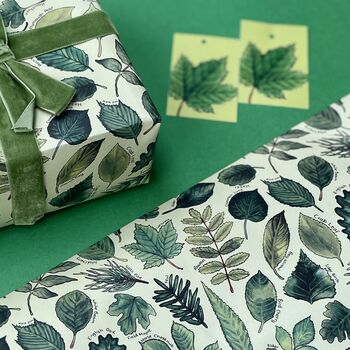 Botanical Leaves Wrapping Paper Set, 4 of 10