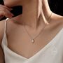 Sterling Silver Emerald Cut 1ct Moissanite Pendant Necklace, thumbnail 4 of 12