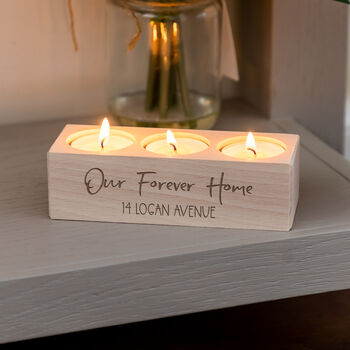 Personalised Forever Home Candle Holder New Home Gift, 2 of 5