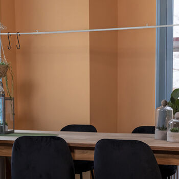 Over Table Hanging Rack Rail In White Steel Fit 211.5cm, 3 of 8