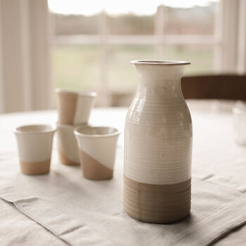 Handmade Stone Carafe Jug Water/Wine Carafe, 3 of 4