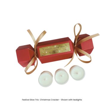 Festive Trio Tealight Christmas Cracker, 2 of 2