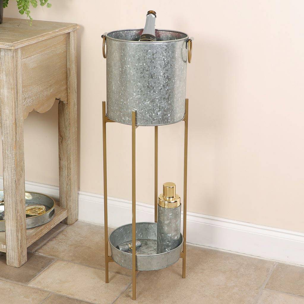 Home Bar Standing Ice Bucket With Tray By Dibor