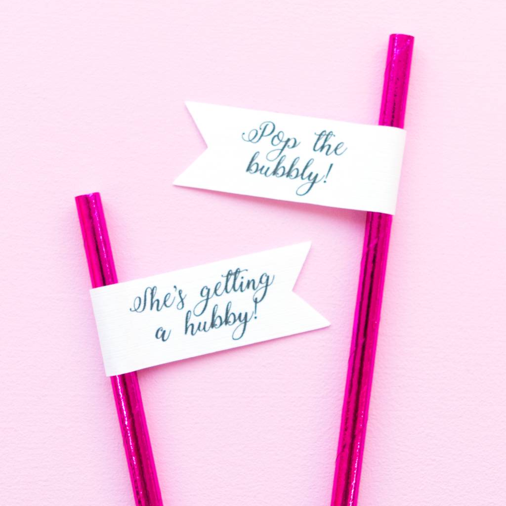 Fun Hen Party Straws, Pop The Bubbly, 1 of 6