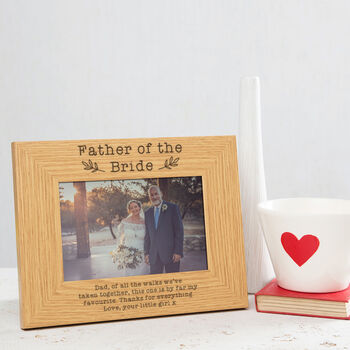 Personalised Father Of The Bride Wedding Photo Frame, 3 of 9