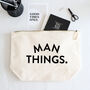 Man Things Black Men's Toiletry Wash Bag, thumbnail 2 of 7