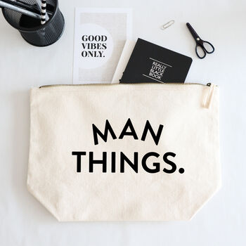 Man Things Black Men's Toiletry Wash Bag, 2 of 6