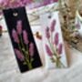 Lavender Hand Embroidered Linen Bookmark, thumbnail 2 of 12