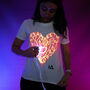 Kids Interactive Glow T Shirt Love Heart, thumbnail 2 of 6