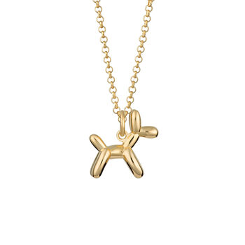 Balloon Dog Necklace, Sterling Silver Or Gold Plated, 10 of 11