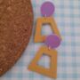 Polymer Clay Trapezoid Large Earrings, thumbnail 1 of 2