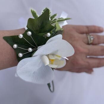 White Prom Wrist Corsage, 4 of 12