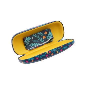 Floral Hard Glasses Case | Microfibre Cleaning Cloth, 4 of 5