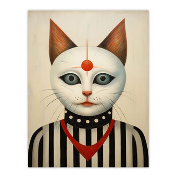 Queen Of All The Cats Futuristic Fun Wall Art Print, 6 of 6