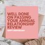 Annual Relationship Review Funny Anniversary Card, thumbnail 1 of 3
