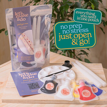 Paint Your Own Decorative Candles Diy Craft Kit For Adults, 3 of 8