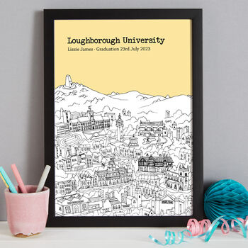 Personalised Loughborough Graduation Print, 3 of 9