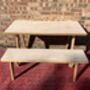 Modern Laminated Birchwood Bench With Tapered Legs, thumbnail 3 of 12
