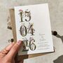 Cottage Garden Numbers Save The Date Cards And Envelopes, thumbnail 2 of 7