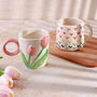 G Decor Handmade And Hand Painted Tulip And Hearts Mug Collection, thumbnail 1 of 5