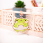 Cute Frog Acrylic Keyring Or Keychain, thumbnail 1 of 3