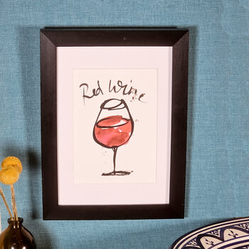 Red Wine Illustrated Wall Art, 10 of 10