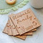 Personalised Family Coaster Set With Spring Flowers, thumbnail 2 of 7